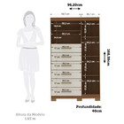 Cômoda Multiuso 1 Porta 6 Gavetas Com Pés Marabá Santos Andirá