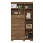 Cômoda Multiuso 1 Porta 6 Gavetas Com Pés Marabá Santos Andirá