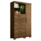 Cômoda Multiuso 1 Porta 6 Gavetas Com Pés Marabá Santos Andirá