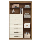 Cômoda Multiuso 1 Porta E 6 Gavetas Com Espelho Marabá Santos