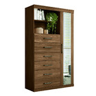 Cômoda Multiuso 1 Porta E 6 Gavetas Com Espelho Marabá Santos