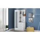 Cômoda Multiuso 3 Gavetas 1 Porta Espelho Brisa Demóbile