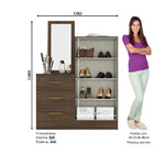 Cômoda Multiuso Liza 02 Portas 03 Gavetas Briz