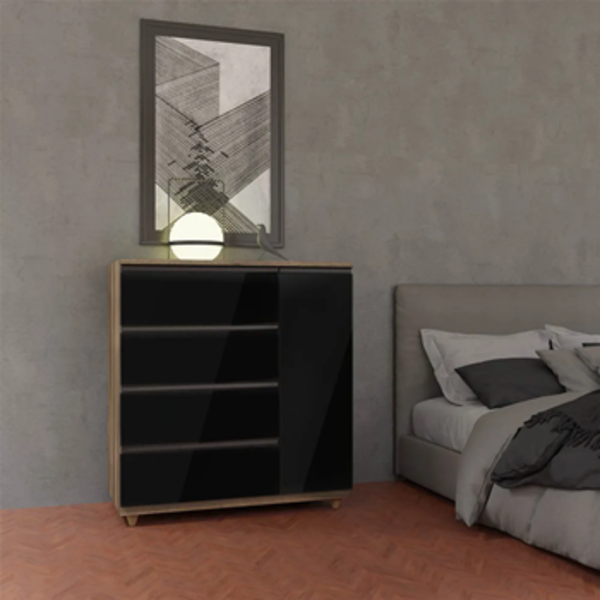 Comoda Multiuso Plus 4 Gavetas + 1 Porta