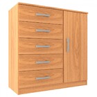 Cômoda Napoles 1 Porta 5 Gavetas Cinamomo - Panorama Móveis