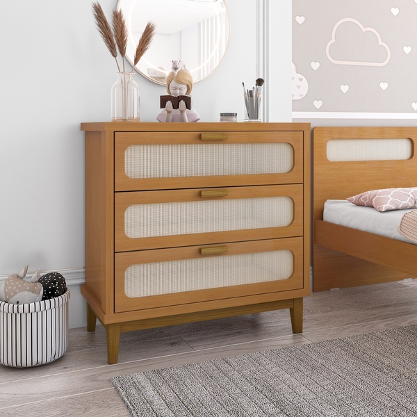 Cômoda Nature Com Gavetas Espaçosas Para Bebê Isa