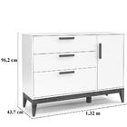 Comoda Nature Com Porta Matic Cinza Eco Wood 19929 Quarto Bebe