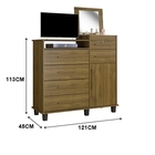 Cômoda New Brilhante Imbuia – Fabri Móveis