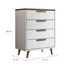 Cômoda New Conect 4 Gv Branca E Jatobá