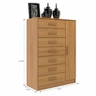 Cômoda New Mônaco 1 Porta 7 Gavetas Cinnamomo - Evidência Móv