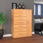 Cômoda New Mônaco 1 Porta 7 Gavetas Cinnamomo - Evidência Móv