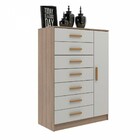 Cômoda New Mônaco 1 Porta 7 Gavetas Demolição/branco - Evidên