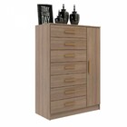 Cômoda New Mônaco 1 Porta 7 Gavetas Demolição - Evidência Móv