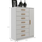 Cômoda New Mônaco Mdp Corrediça Plástica  Branco