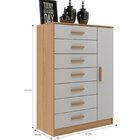 Cômoda New Mônaco Mdp Corrediça Plástica  Branco/cinnamomo