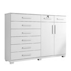 Comoda New Triunfo 8 Gavetas 2 Portas 2 Prateleira Branco