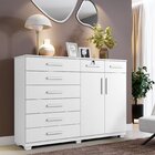 Comoda New Triunfo 8 Gavetas 2 Portas 2 Prateleira Branco