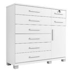 Cômoda New Vitória 1 Porta 8 Gavetas Benetil Branco