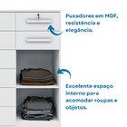 Comoda New Vitoria 8 Gavetas 1 Porta 1 Prateleira Branco