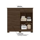 Cômoda New Xangai Com 6 Gavetas E 2 Portas - Cedro