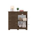 Cômoda New Xangai Com 6 Gavetas E 2 Portas - Cedro