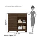 Cômoda New Xangai Com 6 Gavetas E 2 Portas - Cedro