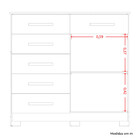 Cômoda New Xangai Em Mdp Com 2 Portas E 6 Gavetas Star Confort