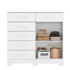 Cômoda New Xangai Em Mdp Com 2 Portas E 6 Gavetas Star Confort