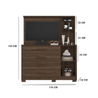 Cômoda Nina Com Espelho Tv 43 2 Portas 4 Gavetas Cedro Bnn De