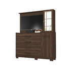 Cômoda Nina Com Espelho Tv 43 2 Portas 4 Gavetas Cedro Bnn De