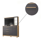 Cômoda Nina Com Espelho Tv 43 2 Portas 4 Gavetas Nature Titan