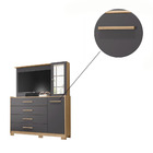 Cômoda Nina Com Espelho Tv 43 2 Portas 4 Gavetas Nature Titan