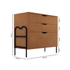 Cômoda Oasis 3 Gavetas Preto/nature - Art Panta