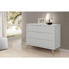 Cômoda Old Clean Plus Com 3 Gavetas Cinza/nature