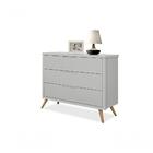 Cômoda Old Clean Plus Com 3 Gavetas Cinza/nature