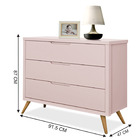 Cômoda Old Retro 3 Gavetas Mdf Com Corrediça Telescópica Plan