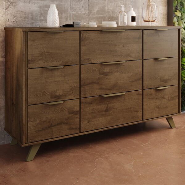 Cômoda Olímpia 9 Gavetas 100% Mdf Brauna - Europa Móveis