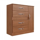 Cômoda Onix 1 Porta 4 Gavetas Freijó - Irm Móveis