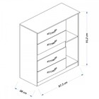 Cômoda Onix 1 Porta 4 Gavetas Freijó - Irm Móveis