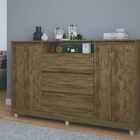 Cômoda Organizadora 3 Gavetas 2 Portas Vênus Amendoa - Rede M