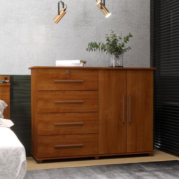 Cômoda Organizadora Com Prateleira Interna E 4 Gavetas Jade N