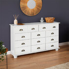 Cômoda Organizadora Madeira 11 Gavetas Colmar Branco