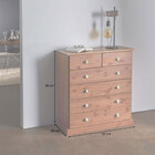 Cômoda Organizadora Madeira 6 Gavetas Paris Castanho