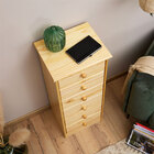 Cômoda Organizadora Madeira 6 Gavetas Rondo - Natural