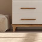 Cômoda Organizadora Para Quarto 8 Gavetas Zara - Canela/off W