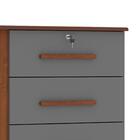 Cômoda Organizadora Para Quarto 8 Gavetas Zara - Ipê/cinza -