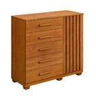 Comoda Orion Quarto Com 5 Gavetas E 1 Porta Ripada