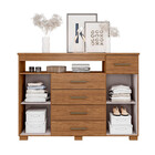 Cômoda Oslo 2 Portas 3 Prateleiras 5 Gavetas Mx Móveis