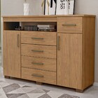 Cômoda Oslo 2 Portas 5 Gavetas Freijó - Mx Móveis