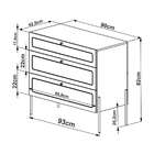 Cômoda Oslo 3 Gv Hanover E Dourada